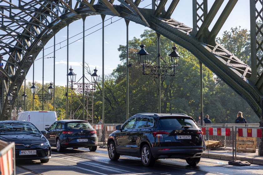 Most Zwierzyniecki z nowymi lampami, 22 października 2023