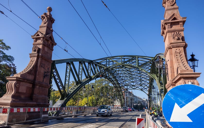 Most Zwierzyniecki z nowymi lampami, 22 października 2023