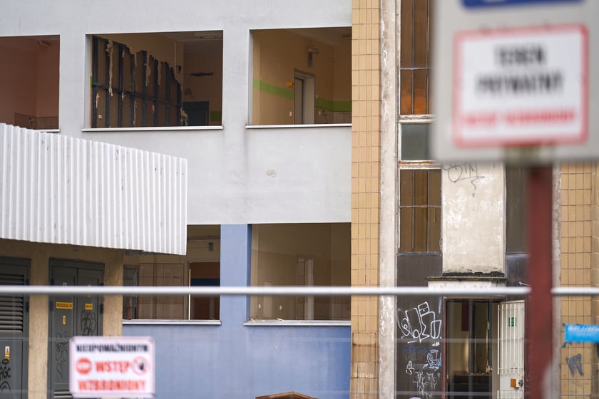 Wyburzanie budynku po przychodni Practimed, 24 października 2023