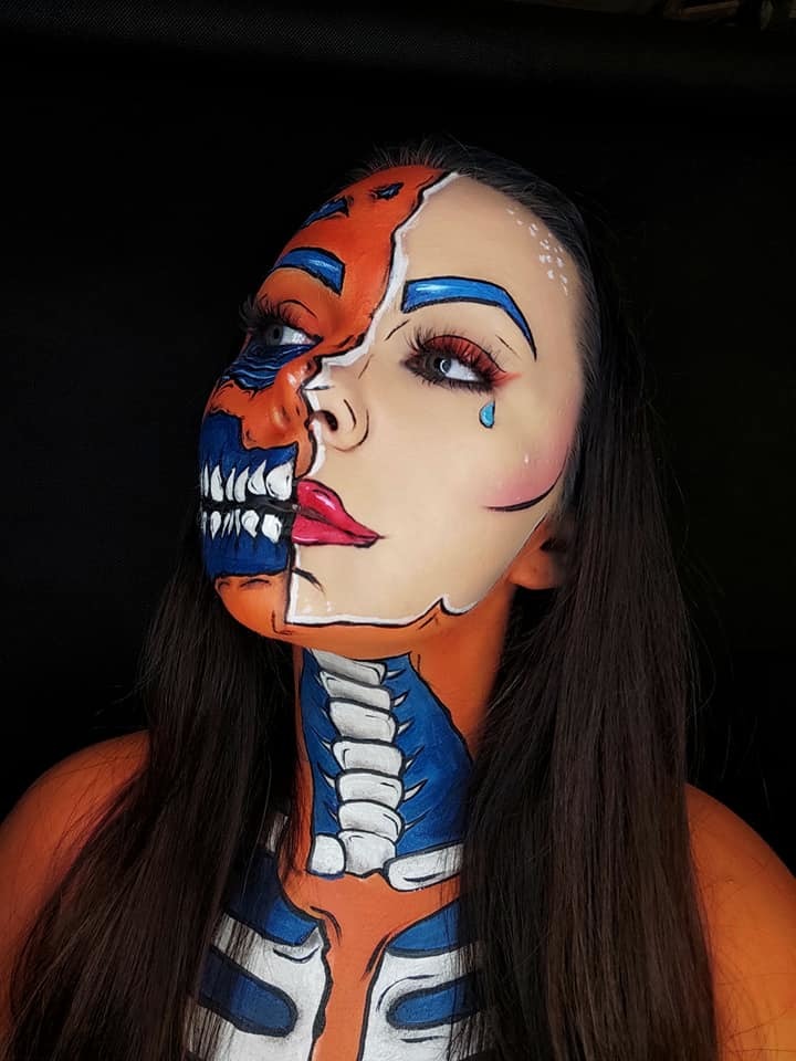 Halloweenowa charakteryzacja Małgorzaty Lewandowskiej-Serkowskiej