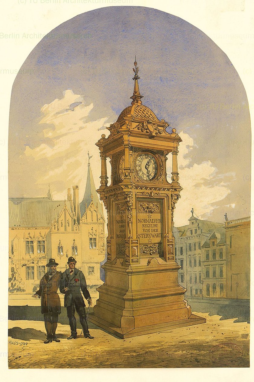 Projekt autorstwa Otto Rieth na Monatskonkurrenz listopad 1883. Niezralizowany,