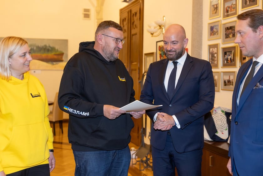 Delegacja ze Lwowa podczas wizyty u prezydenta Wrocławia Jacka Sutryka&nbsp;