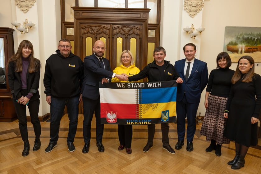 Delegacja ze Lwowa podczas wizyty u prezydenta Wrocławia Jacka Sutryka&nbsp;