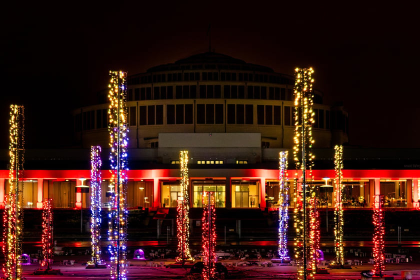 Zimowa Pergola przy Hali Stulecia we Wrocławiu