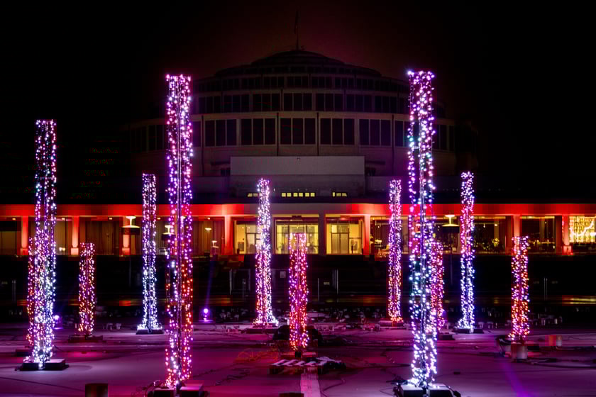 Zimowa Pergola przy Hali Stulecia we Wrocławiu