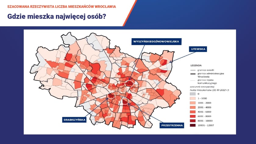 Kadr z prezentacji Urzędu Miejskiego Wrocławia "Ilu jest wrocławian"