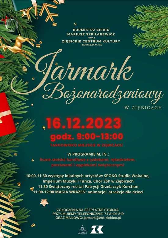 Program jarmarku świątecznego
