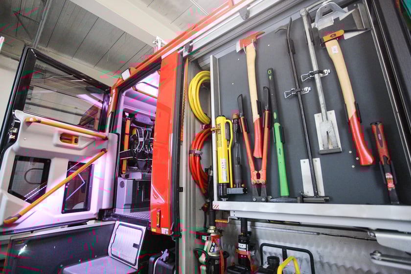 Wnętrza zakładów LG Solution w Biskupicach Podgórnych pod Wrocławiem