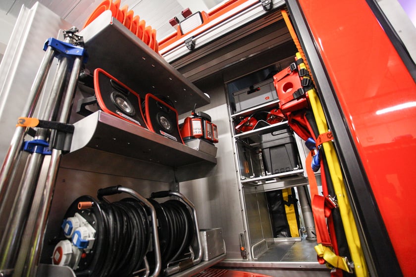 Wnętrza zakładów LG Solution w Biskupicach Podgórnych pod Wrocławiem