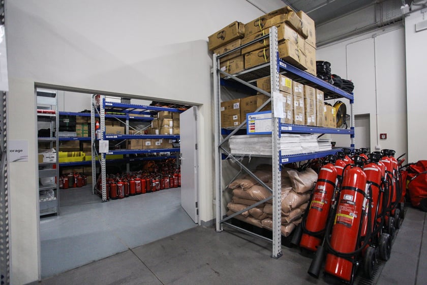 Wnętrza zakładów LG Solution w Biskupicach Podgórnych pod Wrocławiem