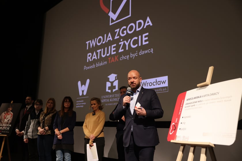 Konferencja na temat kampanii&nbsp;&bdquo;Zgoda to dar życia. Tak, chcę być dawcą&rdquo; - Jacek Sutryk, prezydent Wrocławia