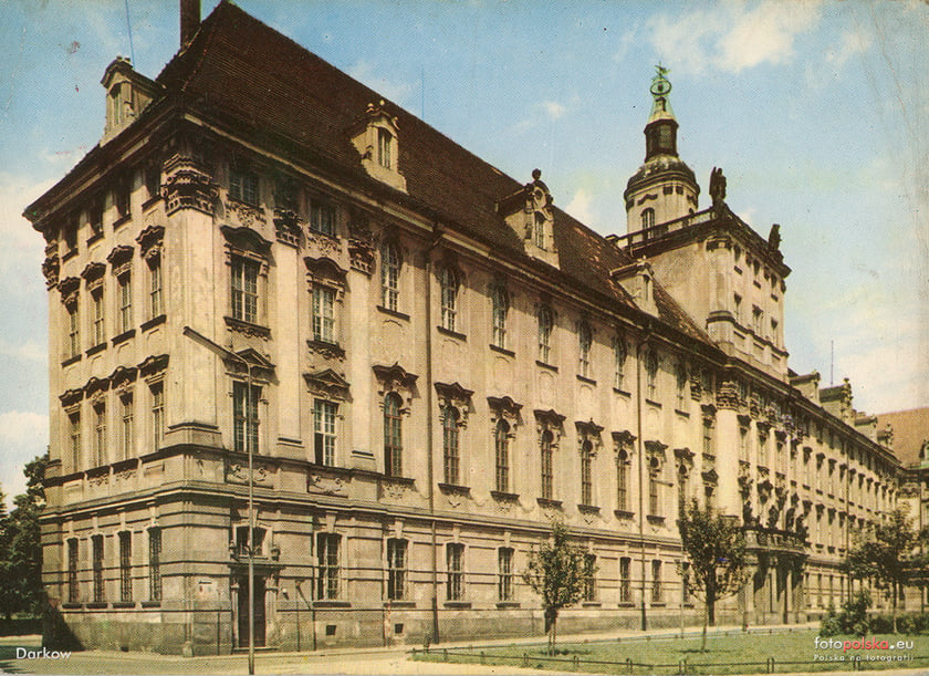 Lata 1965-1967, Wrocław- Barokowy gmach Uniwersytetu- elewacja północna. Widokówka wydana przez Biuro Wydawnicze Ruch.