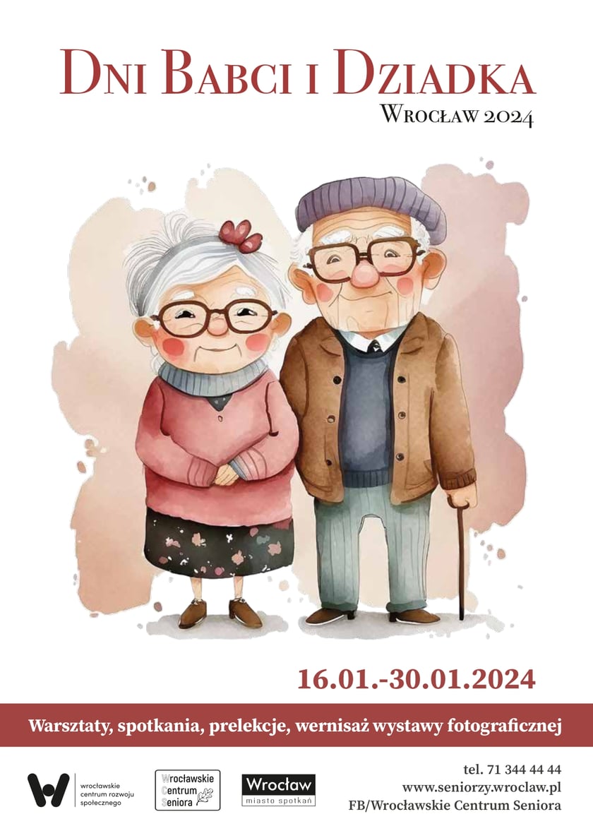 Powiększ obraz: Dni Babci i Dziadka we Wrocławiu - wydarzenia / plakat