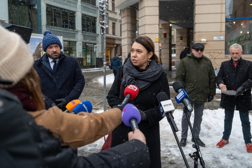 Konferencja na temat rewitalizacji ul. Ruskiej. Magdalena Zienowicz, projektantka z zespołu Budotechnika
