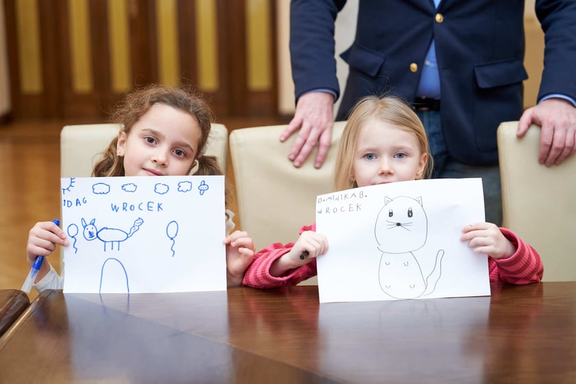 Wizyta przedszkolaków z Niepublicznego Przedszkola "Łobuziaki" u prezydenta Wrocławia
