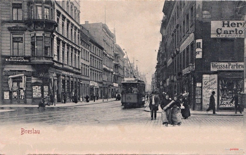 Ulica Ruska w latach 1890-1900, widok od dzisiejszego pl. Jana Pawła II