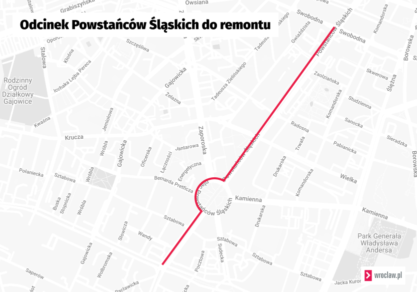 Powiększ obraz: mapa-grafika ul. Powstańców Śląskich