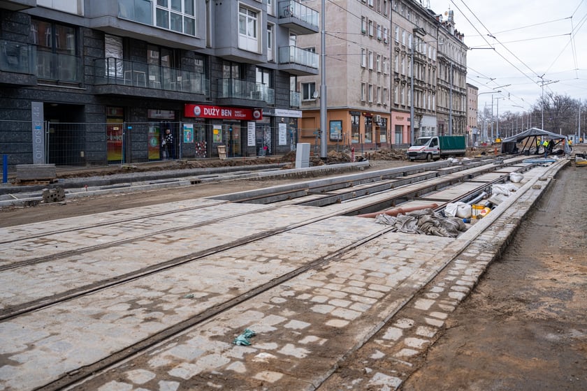 Przebudowa ul. Pomorskiej - styczeń 2024