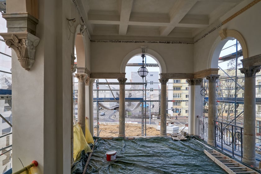 Remont Bastionu Sakowego na wzgórzu Partyzantów.