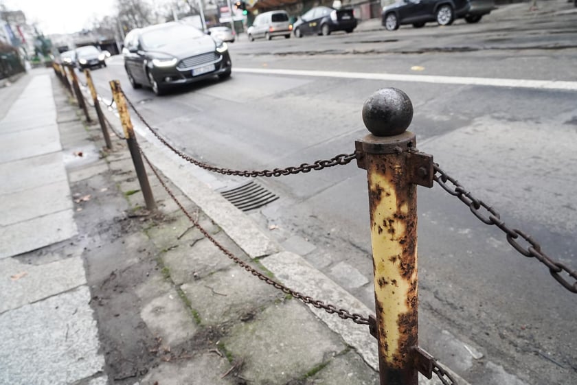 Ulica Pułaskiego we Wrocławiu, 19 lutego 2024 roku