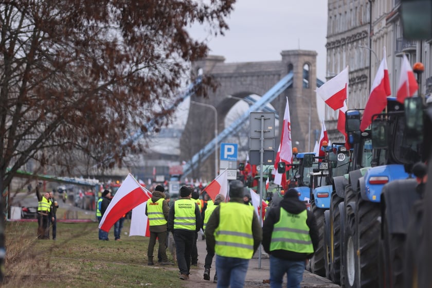 Strajk rolników 15 lutego w centrum Wrocławia