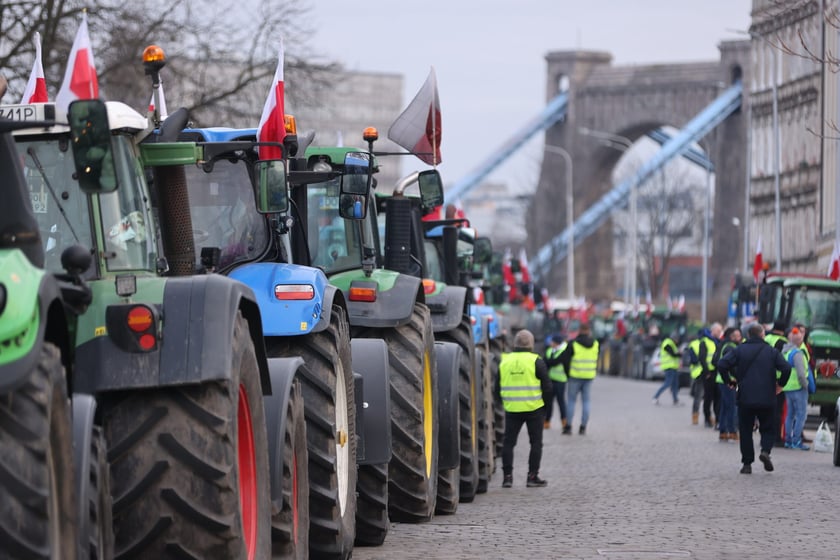 Strajk rolników 15 lutego w centrum Wrocławia