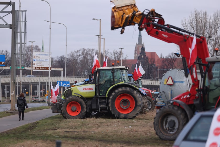 Strajk rolników 15 lutego w centrum Wrocławia