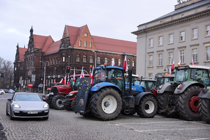 Strajk rolników 15 lutego w centrum Wrocławia
