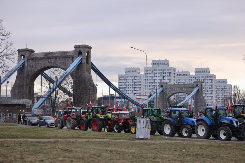 Strajk rolników 15 lutego w centrum Wrocławia