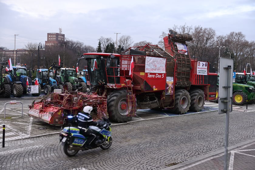 Strajk rolników 15 lutego w centrum Wrocławia