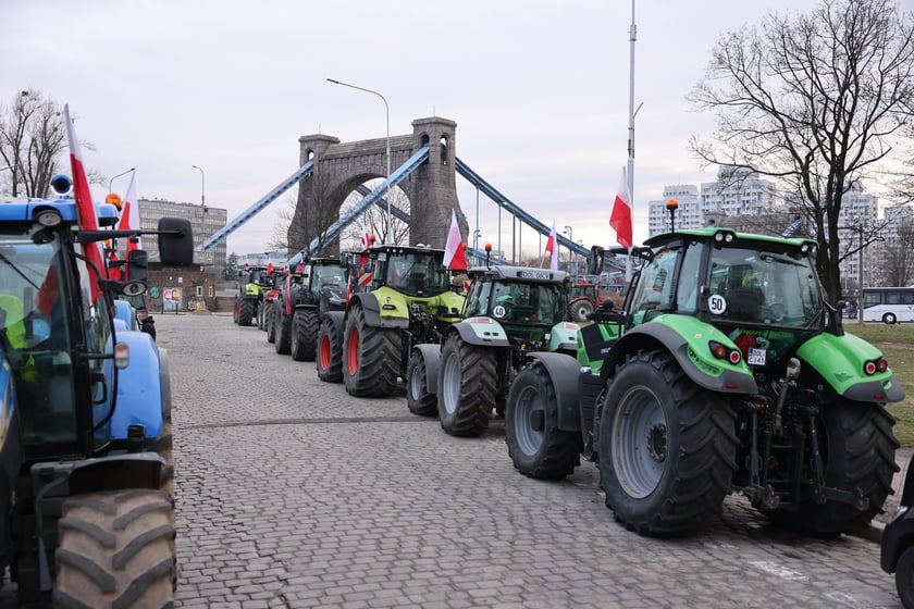 Strajk rolników 15 lutego w centrum Wrocławia