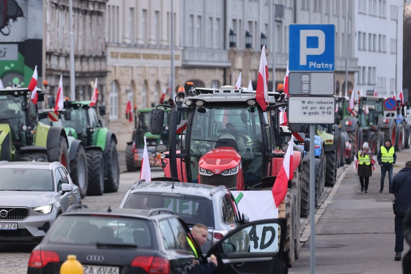 Strajk rolników 15 lutego w centrum Wrocławia