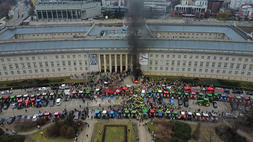 Strajk rolników w centrum Wrocławia 15 lutego
