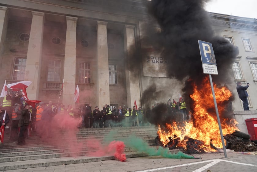 Strajk rolników w centrum Wrocławia 15 lutego