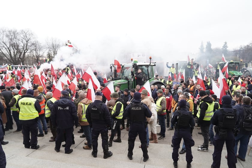 Strajk rolników w centrum Wrocławia 15 lutego