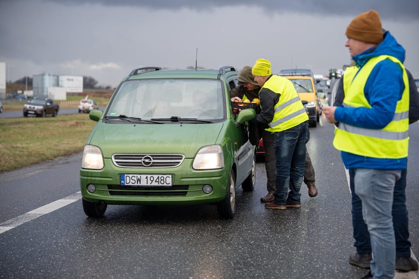 Protest rolników i myśliwych, Bielany Wrocławskie, 20.02.2024