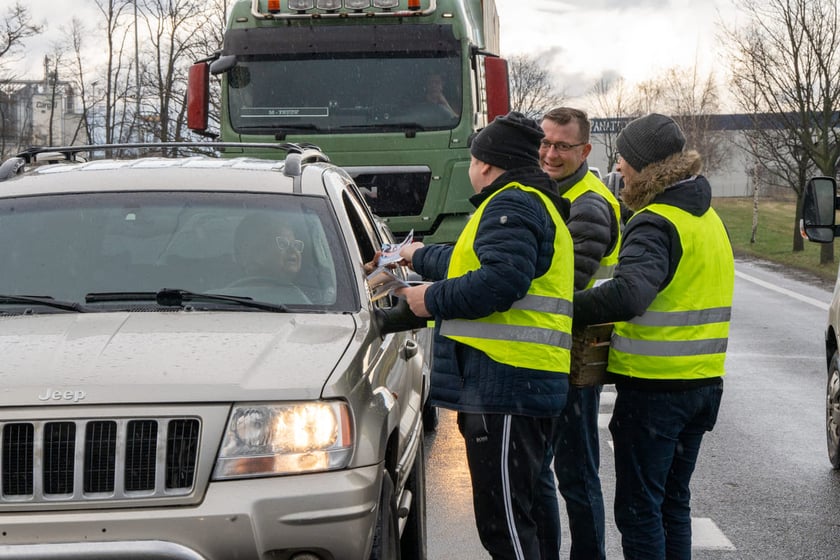 Protest rolników i myśliwych, Bielany Wrocławskie, 20.02.2024