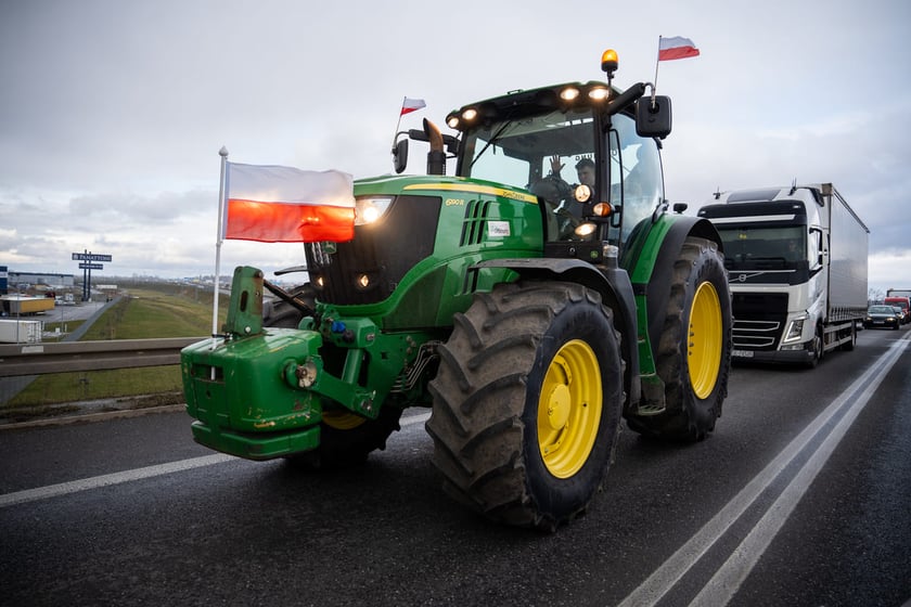 Protest rolników i myśliwych, Bielany Wrocławskie, 20.02.2024