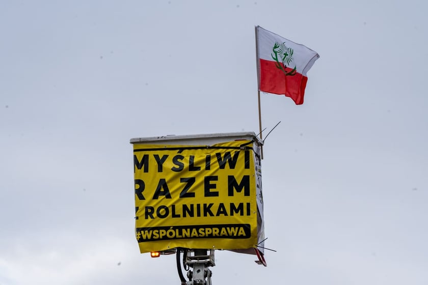Protest rolników i myśliwych, Bielany Wrocławskie, 20.02.2024