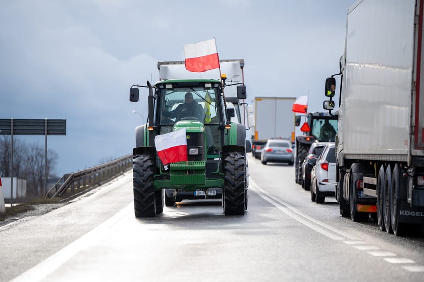 Protest rolników i myśliwych, Bielany Wrocławskie, 20.02.2024