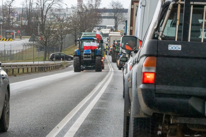 Protest rolników i myśliwych, Bielany Wrocławskie, 20.02.2024