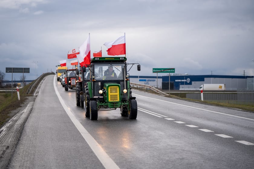 Protest rolników i myśliwych, Bielany Wrocławskie, 20.02.2024