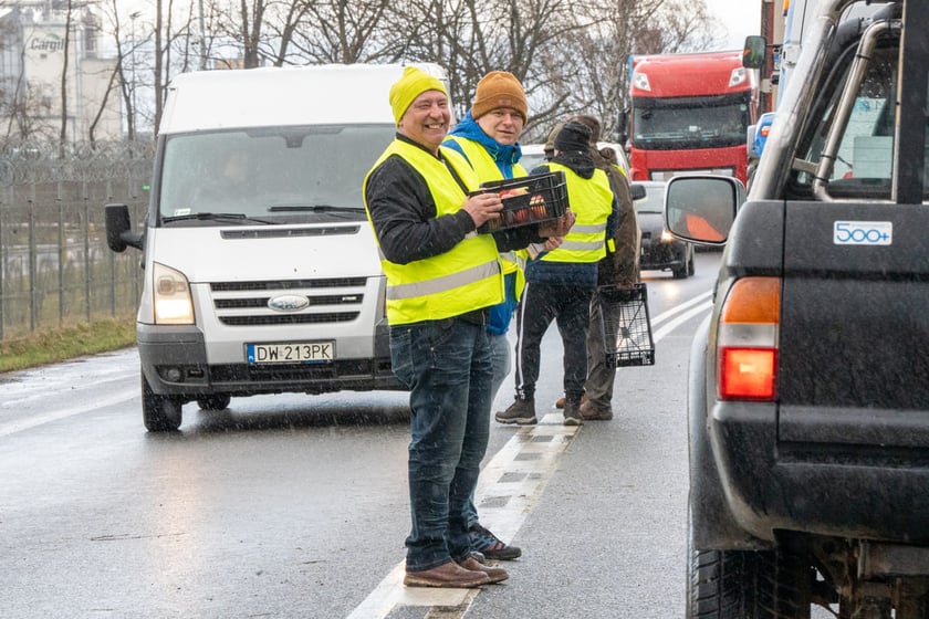 Protest rolników i myśliwych, Bielany Wrocławskie, 20.02.2024