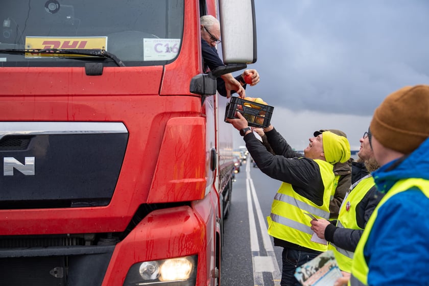 Protest rolników i myśliwych, Bielany Wrocławskie, 20.02.2024