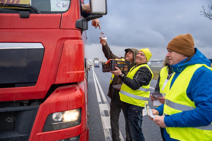 Protest rolników i myśliwych, Bielany Wrocławskie, 20.02.2024