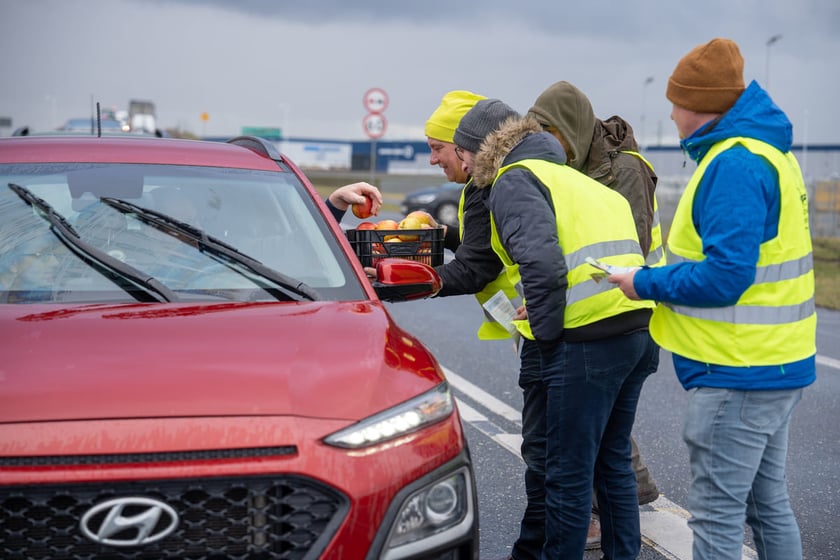 Protest rolników i myśliwych, Bielany Wrocławskie, 20.02.2024