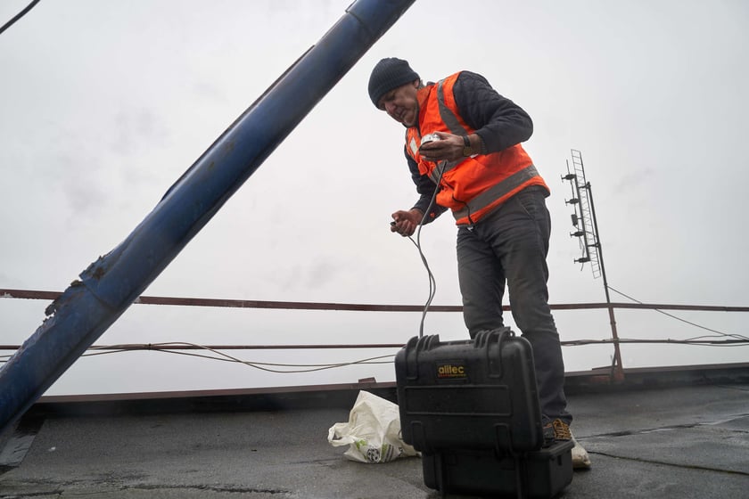 Pierwszy dzień badań konstrukcji Trzonolinowca, 22 lutego 2024 roku