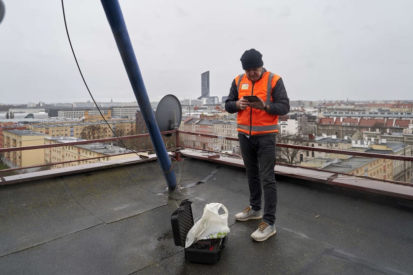 Pierwszy dzień badań konstrukcji Trzonolinowca, 22 lutego 2024 roku