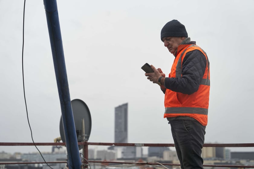 Pierwszy dzień badań konstrukcji Trzonolinowca, 22 lutego 2024 roku