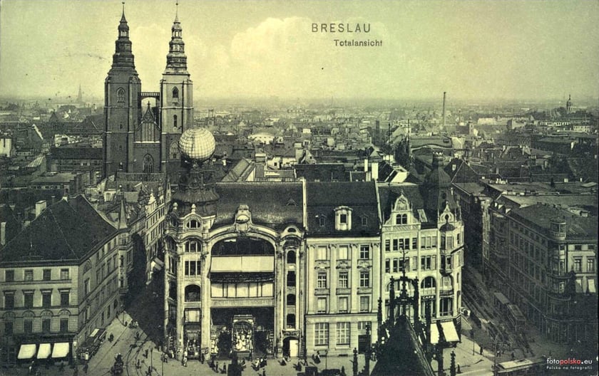 Dom handlowy braci Barasch 1910 r. Widok z g&oacute;ry